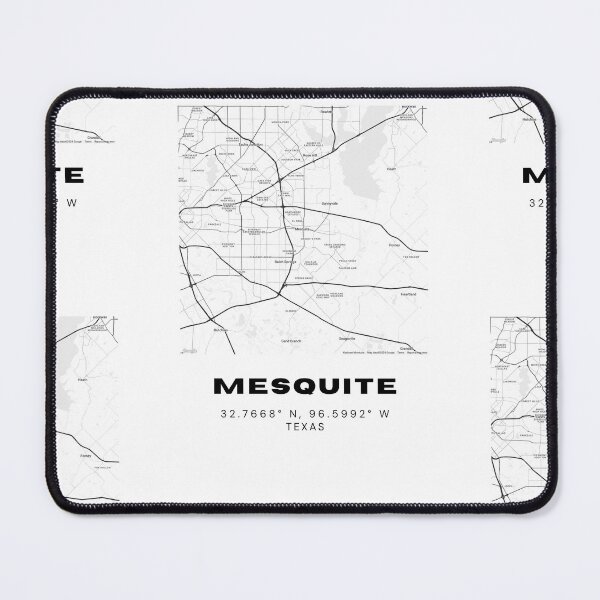 Item preview, Mesquite City Map – Modern Minimalist Texas Poster in Black & White designed and sold by RM-Journey.