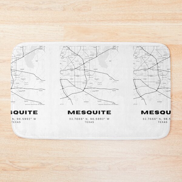 Item preview, Mesquite City Map – Modern Minimalist Texas Poster in Black & White designed and sold by RM-Journey.