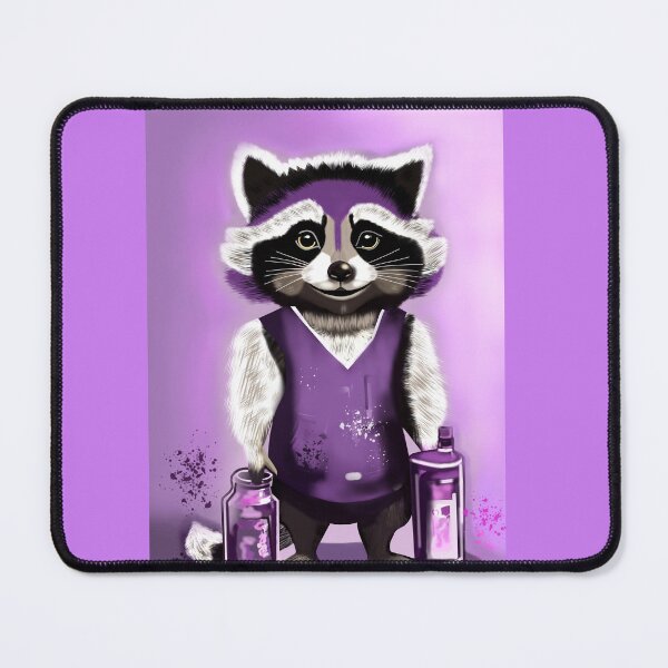 Item preview, Lavender Rebel Raccoon: Stylish Design designed and sold by Felia001.