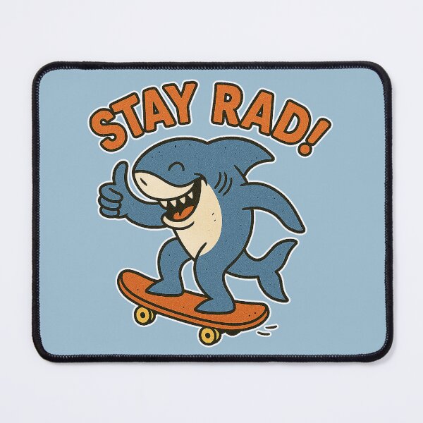 Item preview, Stay Rad Retro Skate Shark designed and sold by zzz888.