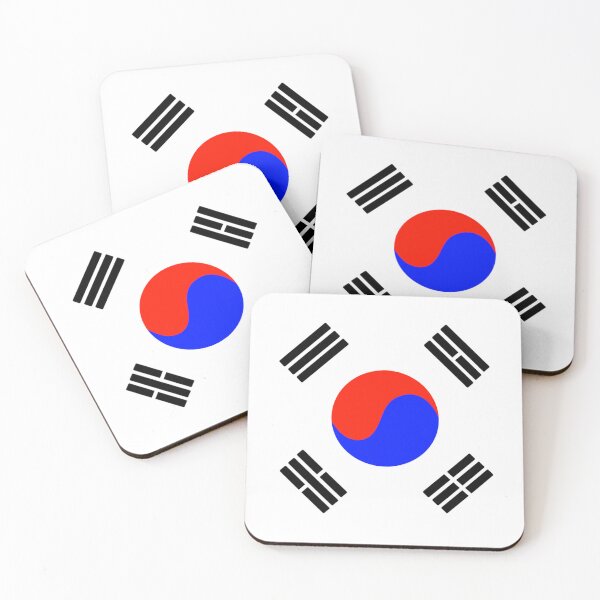 Item preview, South Korean flag in blue, black, red and white designed and sold by Martapp.
