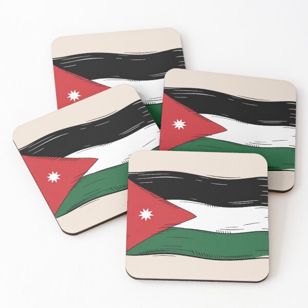 Item preview, Hand-Drawn Jordan Flag Illustration – Vibrant Middle Eastern Heritage Design designed and sold by Patricks-Art.