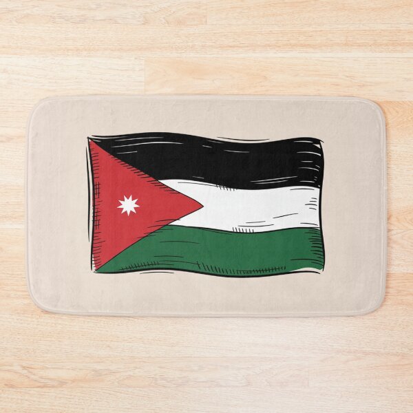 Item preview, Hand-Drawn Jordan Flag Illustration – Vibrant Middle Eastern Heritage Design designed and sold by Patricks-Art.