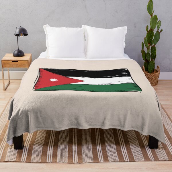 Item preview, Hand-Drawn Jordan Flag Illustration – Vibrant Middle Eastern Heritage Design designed and sold by Patricks-Art.