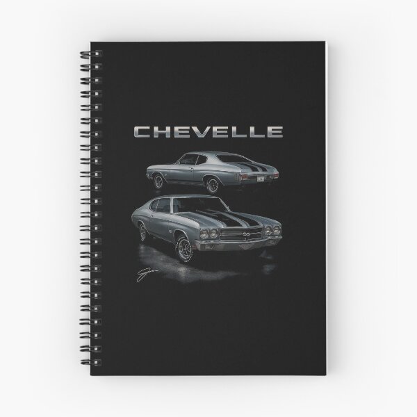 Item preview, Chevelle SS LS6 1970: icono plateado con franjas de carreras negras designed and sold by TheArtOfCar.