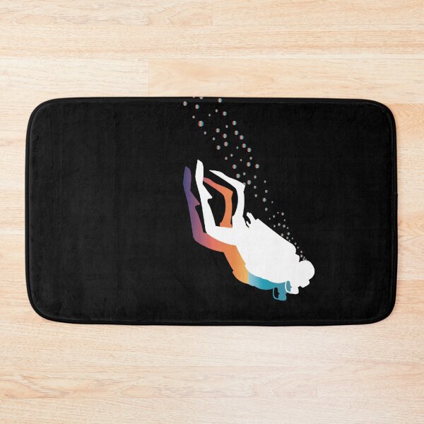 Item preview, Silhouette of a diver diving in the ocean designed and sold by Martapp.