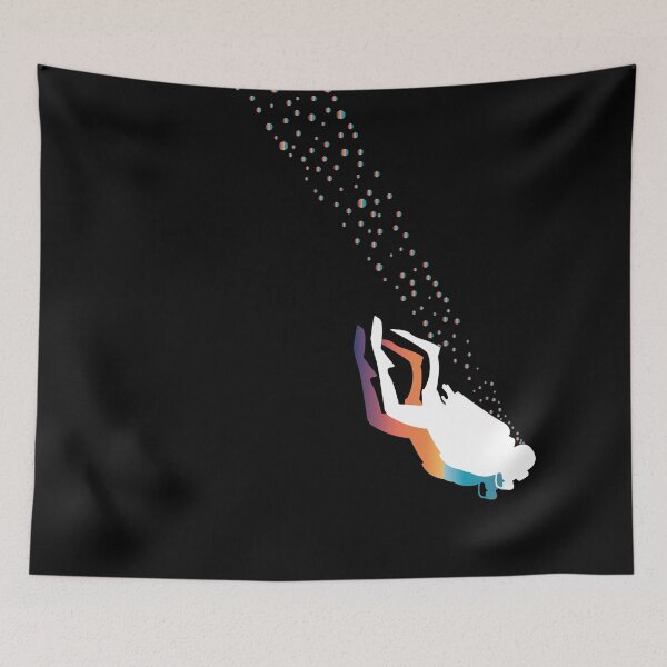 Item preview, Silhouette of a diver diving in the ocean designed and sold by Martapp.