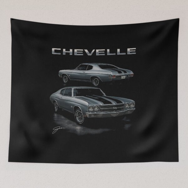 Item preview, 1970 Chevelle SS LS6 – Silver Icon with Black Racing Stripes designed and sold by TheArtOfCar.