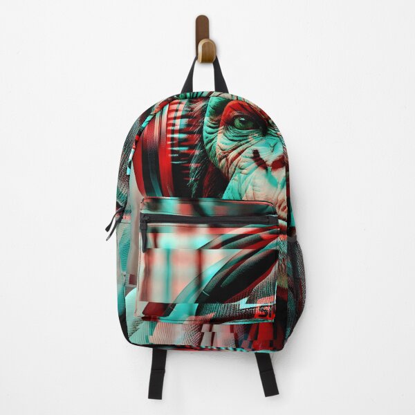 Item preview, Chimpanzee 'Spuke' glitch art: vaporwave style, streetwear designed and sold by GL!TCH LAB.