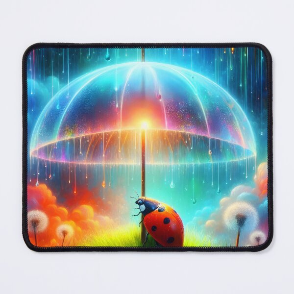 Item preview, Shelter in the Rain – Ladybug and Dandelion Dream designed and sold by EmeraldeaArt.