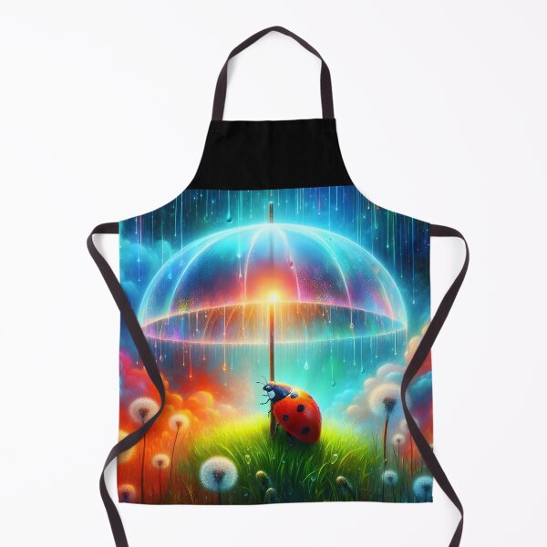 Item preview, Shelter in the Rain – Ladybug and Dandelion Dream designed and sold by EmeraldeaArt.