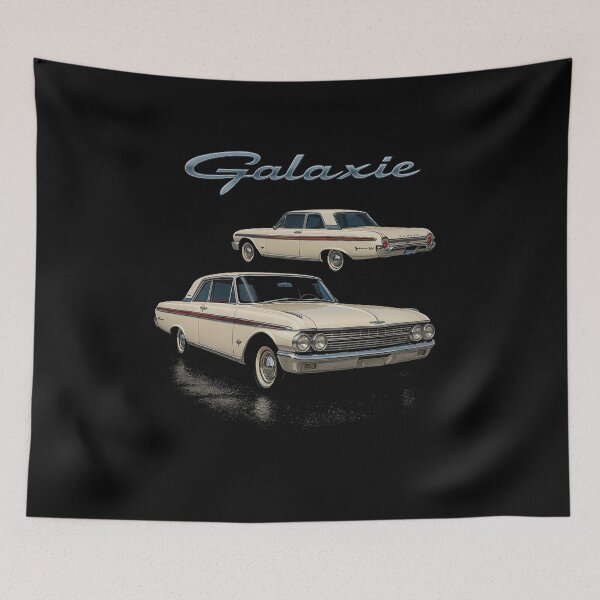 Item preview, 1962 Ford Galaxie 500 – Vintage Cream Cruiser with Redline Trim designed and sold by TheArtOfCar.