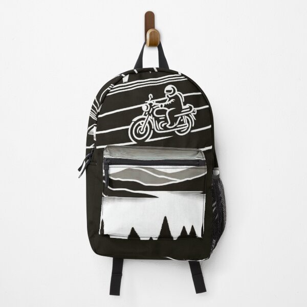 Item preview, Biker’s Journey Through Samosir – Vintage 80s Vector Art | Perfect for Touring Fans & Cityscape Apparel Designs designed and sold by knalpot-design.