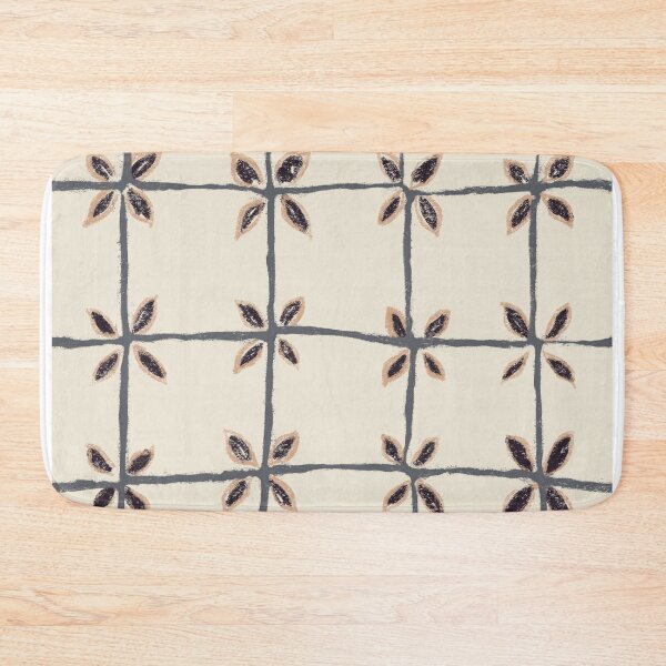 Item preview, Mini Petal Grid in Navy and Taupe Large scale designed and sold by artievarudzite.