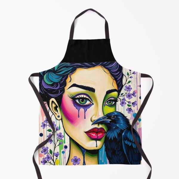 Item preview, Whispers of the Raven – Surreal Floral Muse designed and sold by EmeraldeaArt.