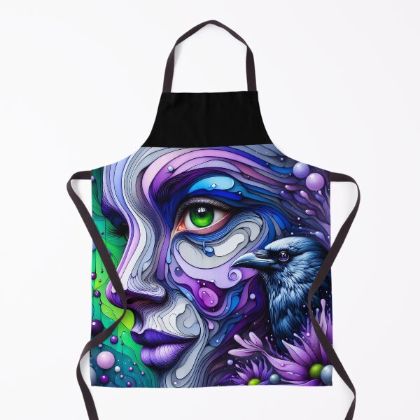 Item preview, Midnight Muse – Purple Woman with Raven designed and sold by EmeraldeaArt.