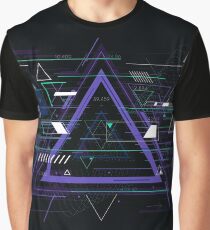 Tech futuristic abstract triangle geometric, sci-fi illustration Graphic T-Shirt