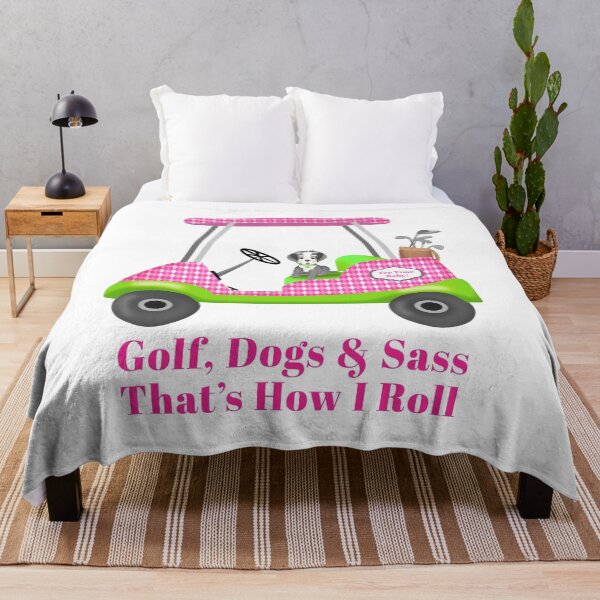 Item preview, Schnauzer Sitting In Pink Golf Cart designed and sold by daphsam.