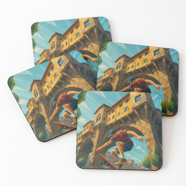 Item preview, Florence PONTE VECCHIO – The Bridge of History (Pop Art Travel Poster and Greeting Card) designed and sold by Earth Celebration Designs.