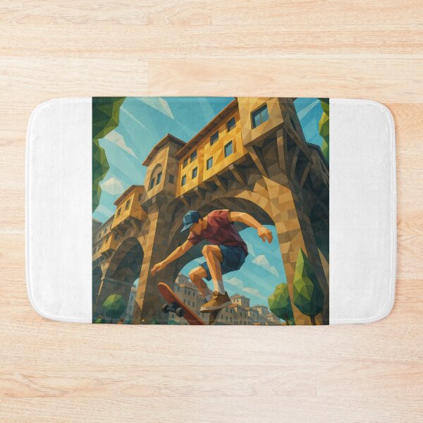 Item preview, Florence PONTE VECCHIO – The Bridge of History (Pop Art Travel Poster and Greeting Card) designed and sold by Earth Celebration Designs.