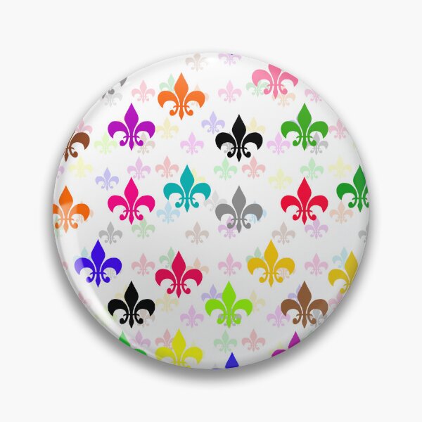 Item preview, Multicolored Fleur-de-lis Pattern Design - White  designed and sold by PatternTitan.