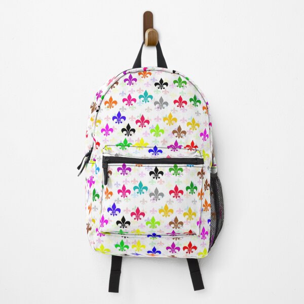 Item preview, Multicolored Fleur-de-lis Pattern Design - White designed and sold by PatternTitan.