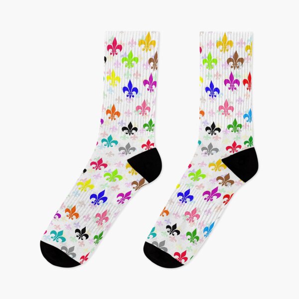 Item preview, Multicolored Fleur-de-lis Pattern Design - White  designed and sold by PatternTitan.