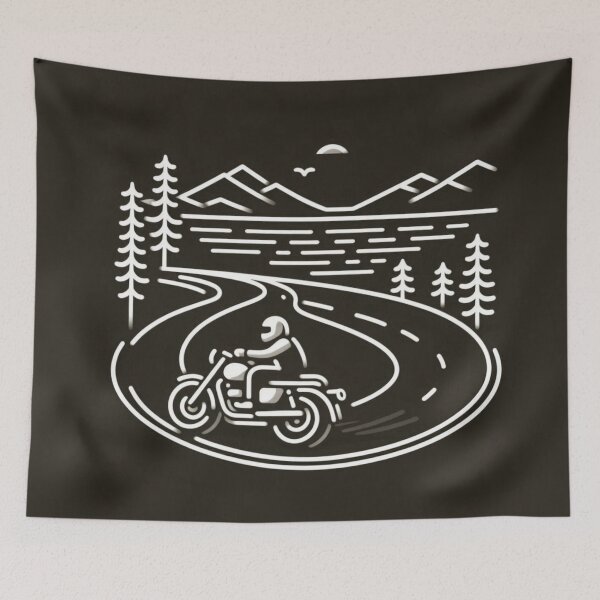 Item preview, Biker’s Journey Through Samosir #1 – Vintage 80s Vector Art | Perfect for Touring Fans & Cityscape Apparel Designs designed and sold by knalpot-design.