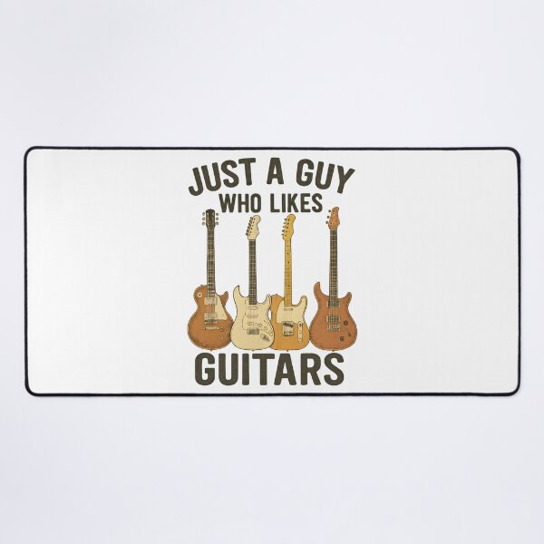 Item preview, Just A Guy Who Likes Guitars Design, Guitar Lover Art, Musician Gift designed and sold by fenrirwulf68.