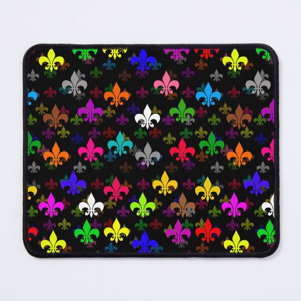 Item preview, Colorful Fleur-de-lis Pattern Design - Black  designed and sold by PatternTitan.