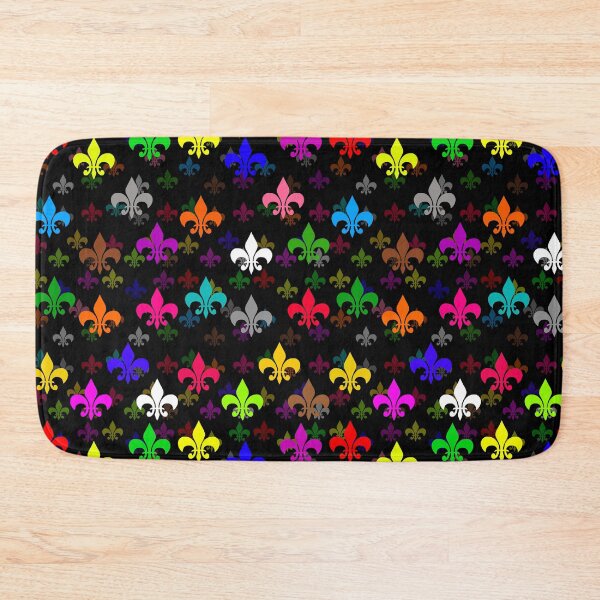 Item preview, Colorful Fleur-de-lis Pattern Design - Black  designed and sold by PatternTitan.