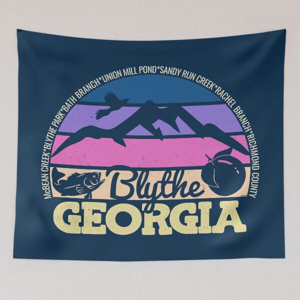 Item preview, Blythe Georgia Sunset Retro Vintage Local Pride Logo designed and sold by CRHPOD20.