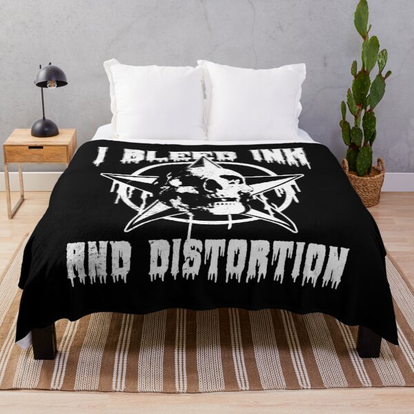 Item preview, I Bleed Ink and Distortion Skull Tattoo Rock Design designed and sold by Dmetalx Art Apparel.