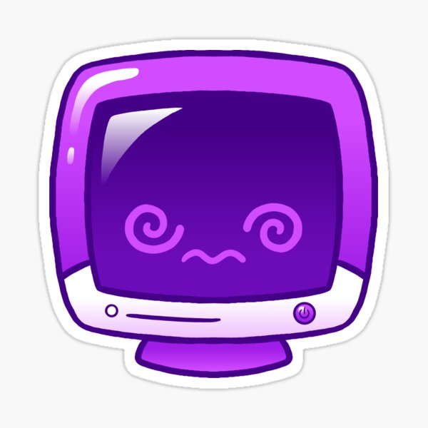Artikel-Vorschau von Kawaii Lila Hochglanzmonitor, designt und verkauft von kittybox.
