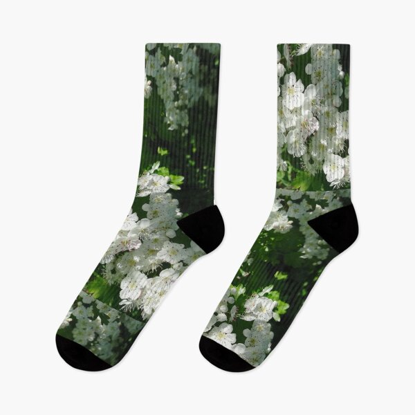 Item preview, White hawthorn blossom flowers designed and sold by esvb.