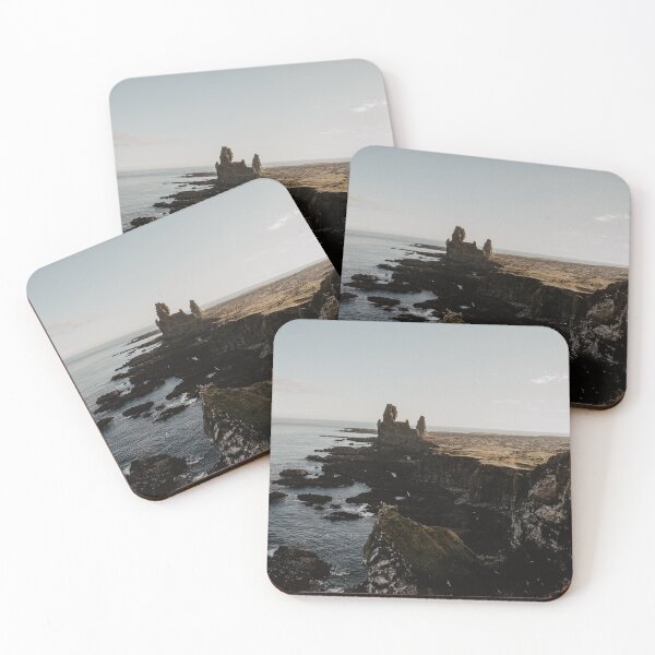 Item preview, lóndrangar basalt cliffs designed and sold by LindsayVTravels.