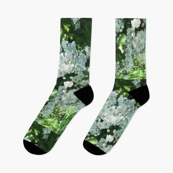 Item preview, White May Hawthorn blossom flowers designed and sold by esvb.