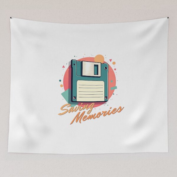 Item preview, "Saving Memories" - Retro Floppy Disk Vibes designed and sold by RisenAgain - Quantum BrainGlitch | Designs.