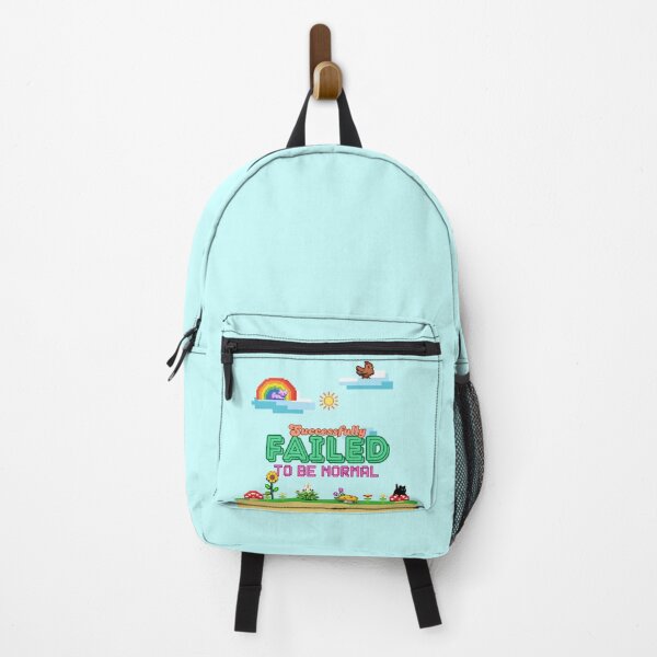 Item preview, "Successfully Failed To Be Normal" - Video Game Style "Cat, Rainbow & Chicken" designed and sold by RisenAgain - Quantum BrainGlitch | Designs.