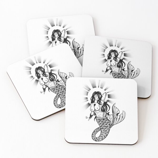 Item preview, Art Nouveau style mermaid designed and sold by 7Delamancha.