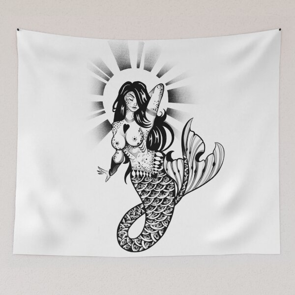Item preview, Art Nouveau style mermaid designed and sold by 7Delamancha.