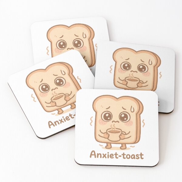 Item preview, Anxiet-Toast Cute Kawaii Nervous Bread Character Design designed and sold by Rushurban.