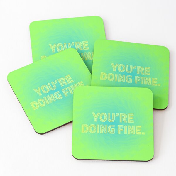 Item preview, You're Doing Fine - Teal and Sour Apple Swirl designed and sold by sillyjess.