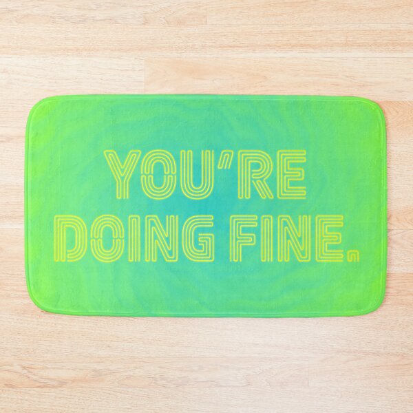 Item preview, You're Doing Fine - Teal and Sour Apple Swirl designed and sold by sillyjess.
