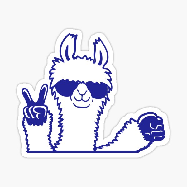 Artikel-Vorschau von Lama Sonnenbrille Peace Fist Pump Team Gruß Fun, designt und verkauft von shirt-o-mat.