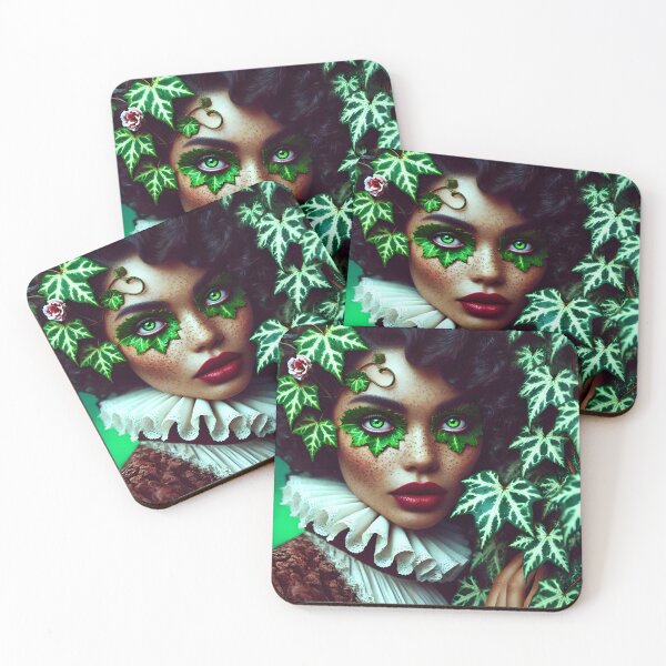 Item preview, Ivy collared vintage vibes girl portrait art designed and sold by EmeraldeaArt.