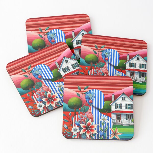 Item preview, Surreal Home Within: Striped Man-House Fusion designed and sold by EmeraldeaArt.