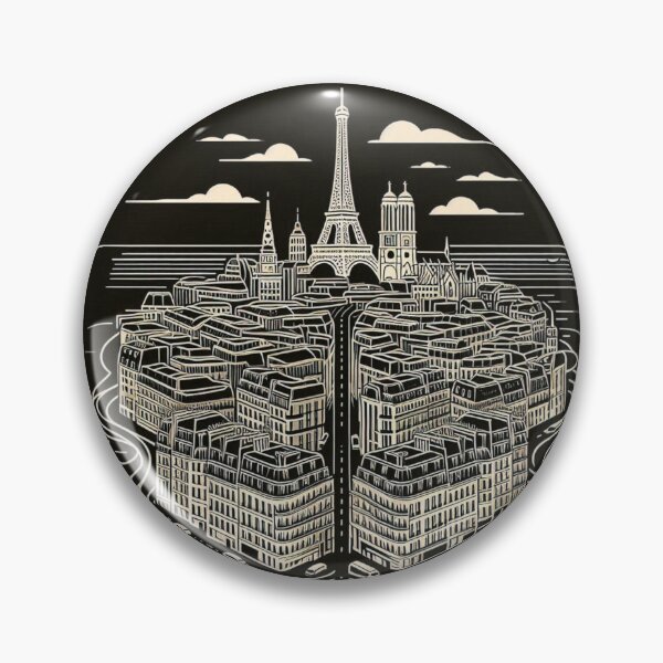 Item preview, Paris City Vector Art – Stylish AI Design of Urban Atmosphere for Travel Lovers, Fashion, Decor & Accessories designed and sold by knalpot-design.