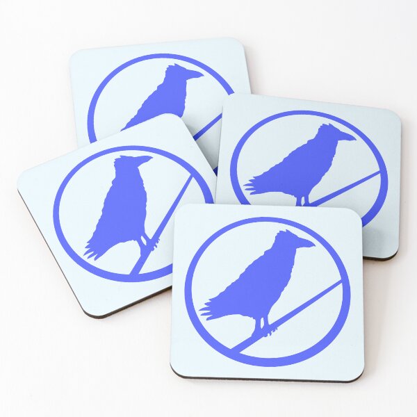 Item preview, Raven sit forbidden pole rope sign notice symbol designed and sold by shirt-o-mat.