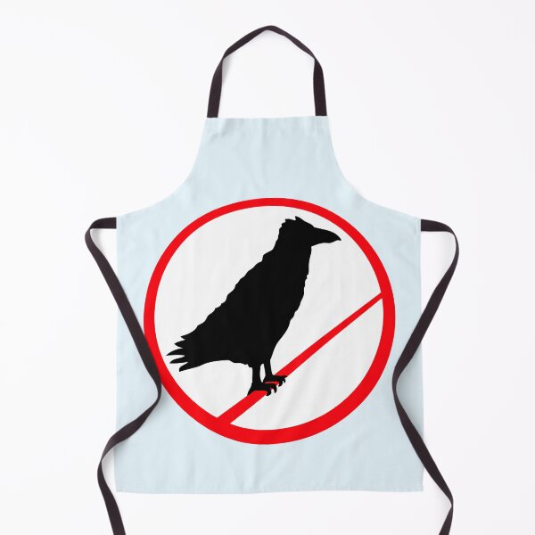 Item preview, Raven sit forbidden pole rope sign notice symbol designed and sold by shirt-o-mat.